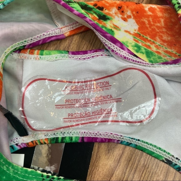 NWT Vintage 1980s Peekaboo Swimsuit Open Sides Bare Back NOS - Small - Picture 15 of 16